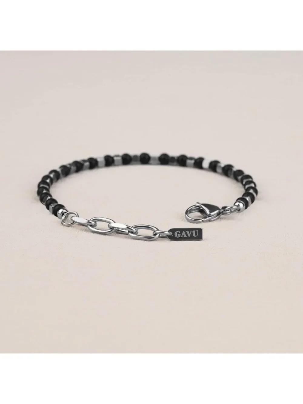 Stylish 4mm Italian Crystal Beaded Bracelet for Men - Fashion Accessory Gift